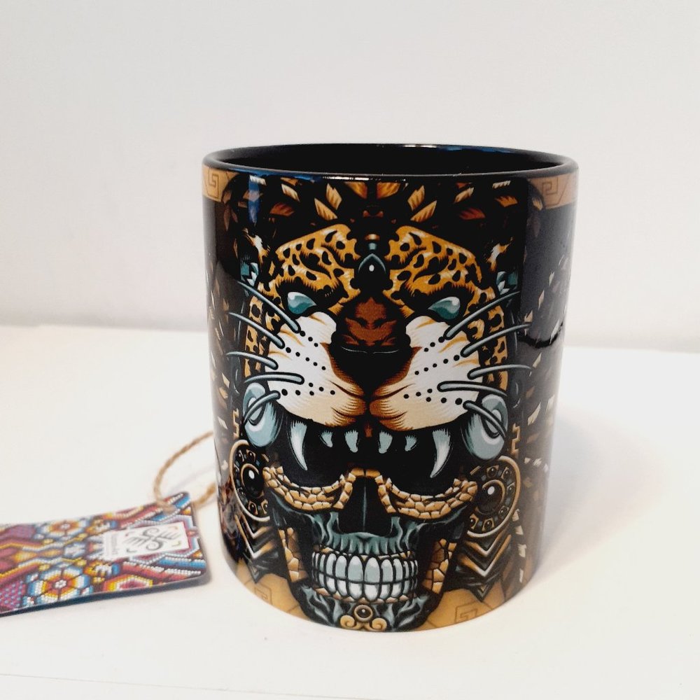 Karani Art Mug with tag tiger leopard skull